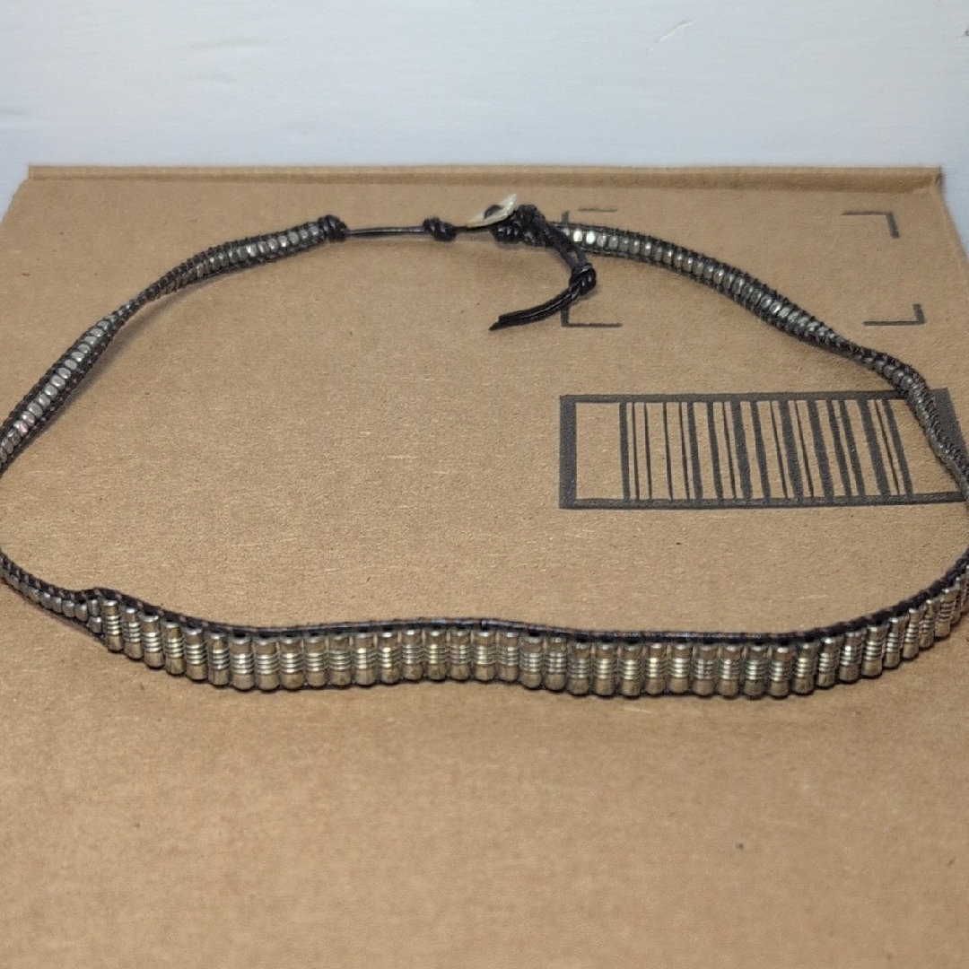 Nakamol Gunmetal Beaded Slider Bracelet